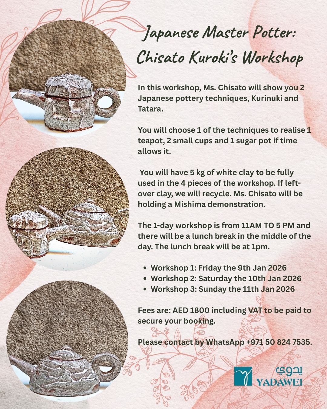 Japanese Potter: Chisato Kuroki workshop
